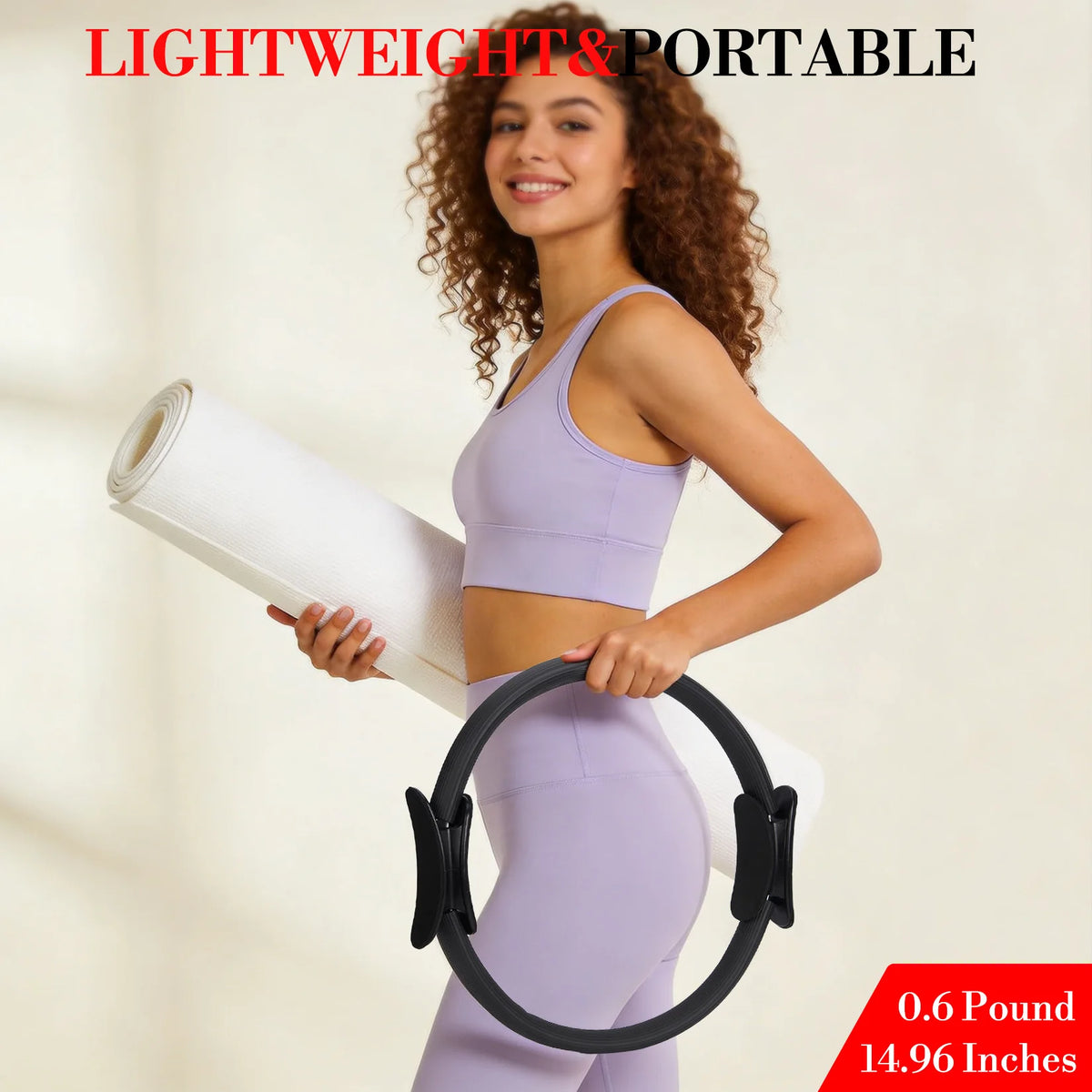 Pilates Fitness Training Set With Exercise Ball And Resistance Bands