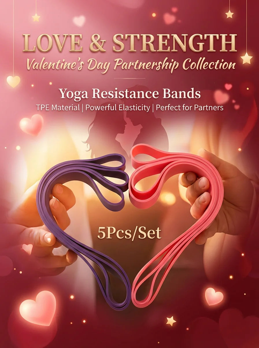 Soft Tpe Loop Resistance Bands Set For Fitness And Yoga