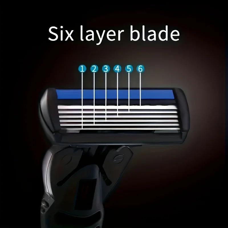 Viilife Professional 6 Layer Safety Razor Kit With Refillable Blades