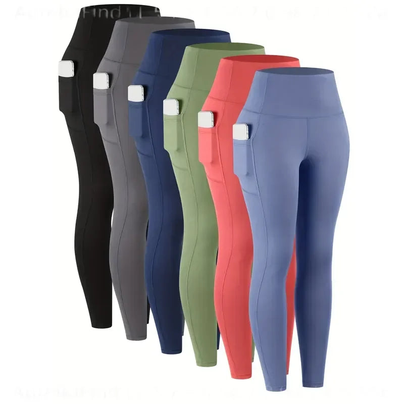 Women's High Waist Leggings With Pockets For Yoga And Fitness