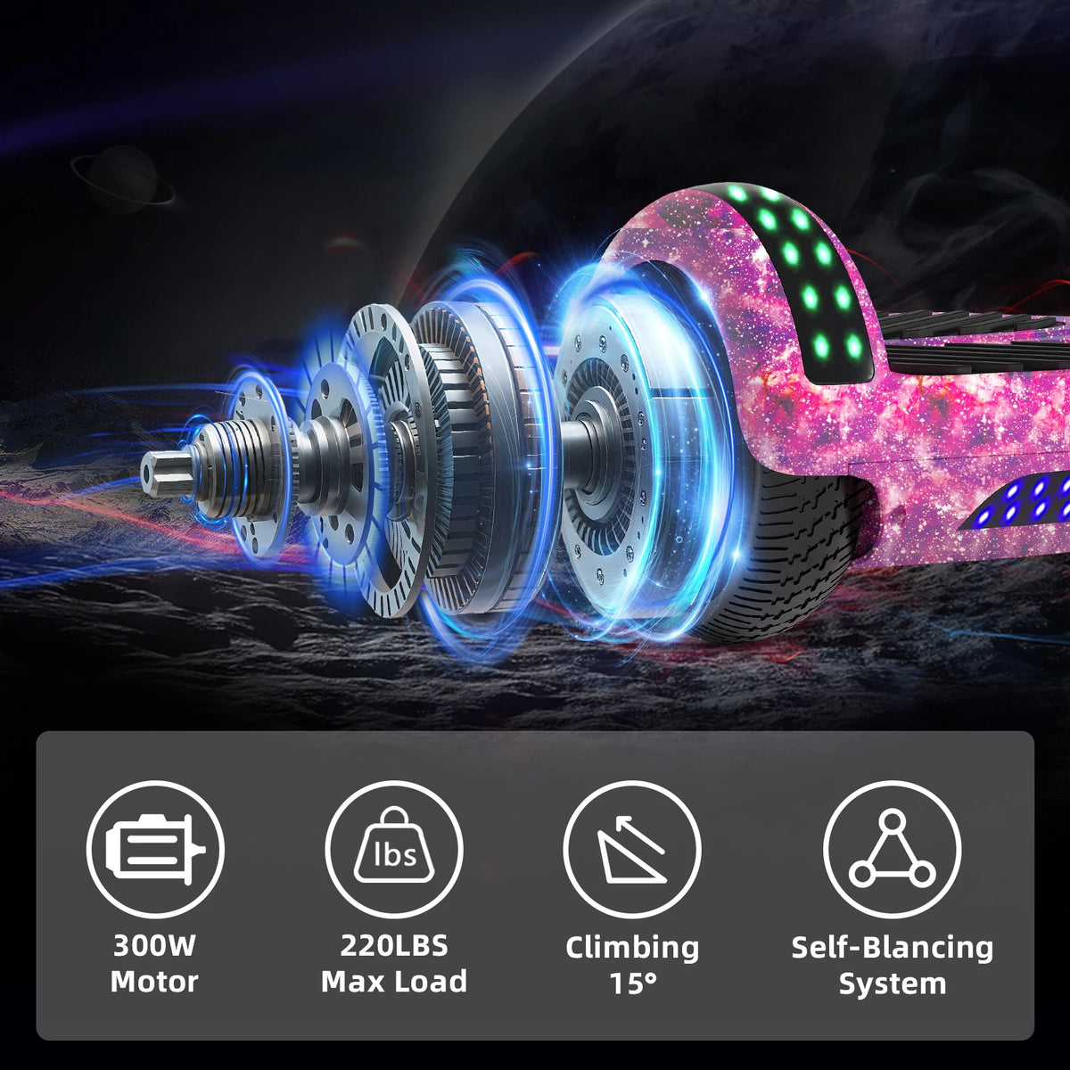 SIMATE P6 All Terrain Hoverboard With Bluetooth And App Control