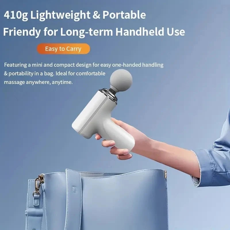Portable Electric Fascia Massage Gun with 4 Heads 6 Modes