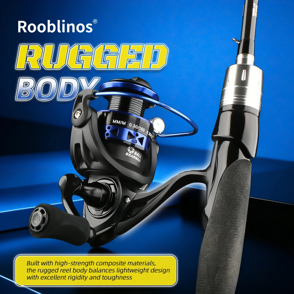 Rooblinos Easting Spinning Fishing Reel Metal Spool 12BB