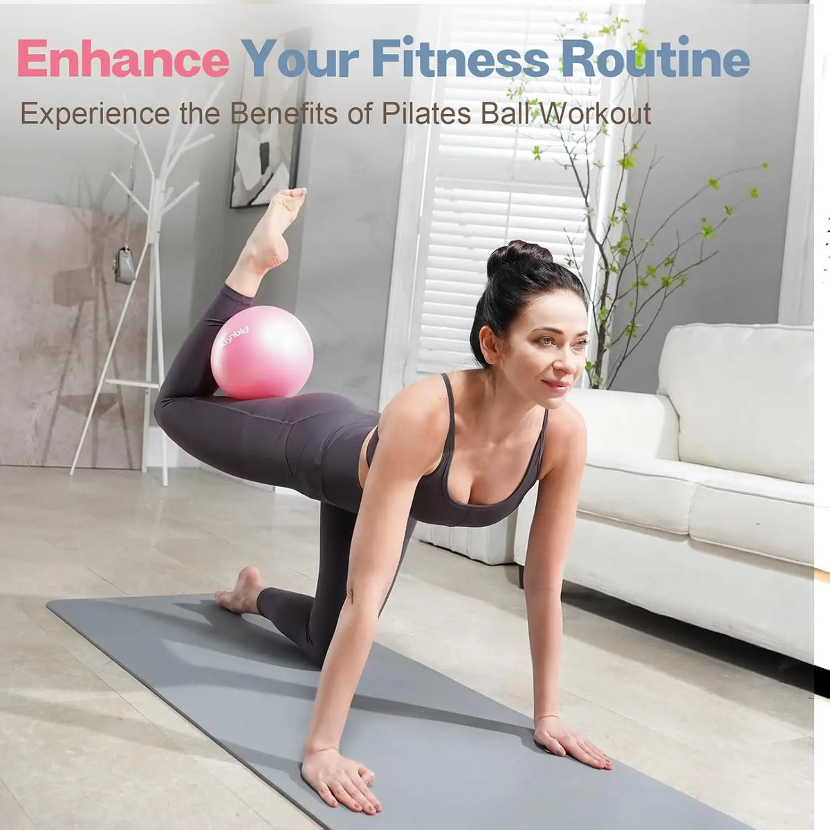 Kisnbld Mini Pilates Ball For Fitness Stability And Core Training