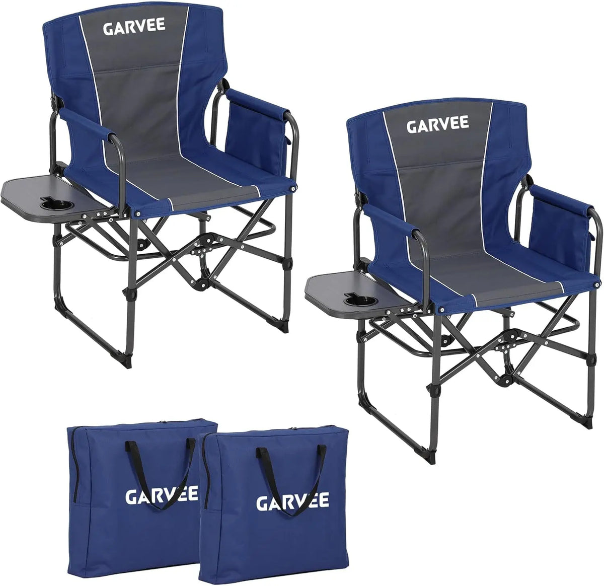 HiMISS Heavy Duty Folding Director Chair With Side Cup Holder
