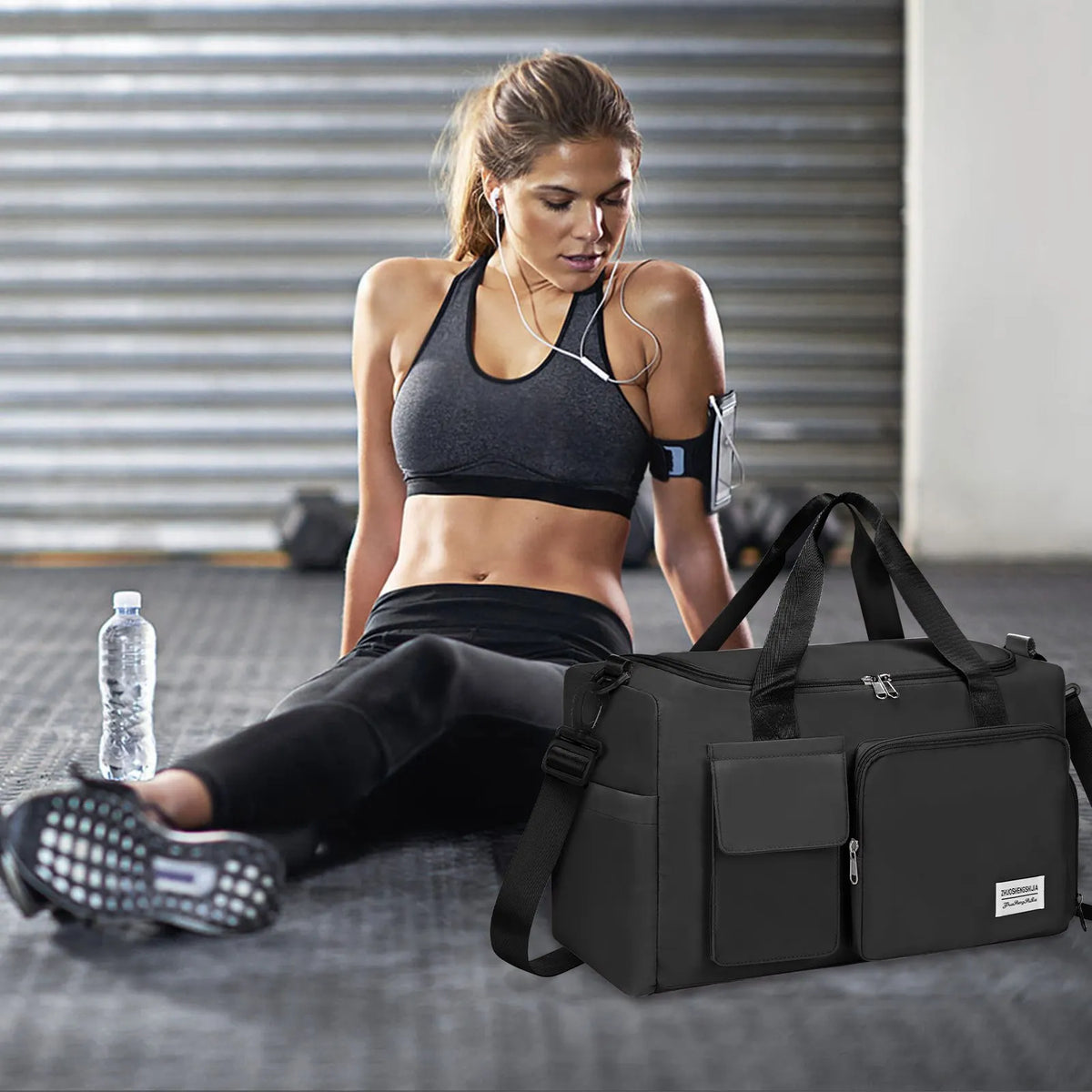 Waterproof Sports Travel Duffel Bag With Dry Wet Separation