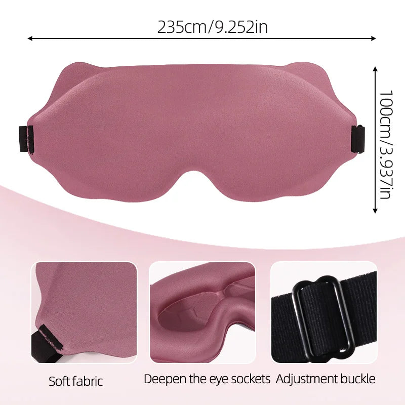 Contoured 3D Sleep Eye Mask Light Blocking Unisex Blindfold