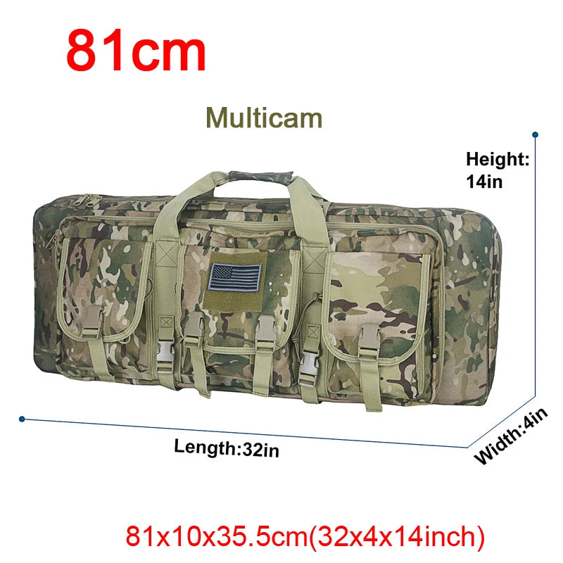 LQArmy Tactical Double Rifle Case Molle Hunting Airsoft Gun Backpack
