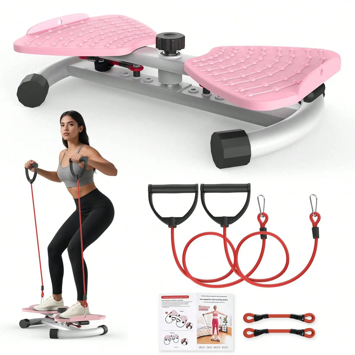 Twist Waist Disc With Resistance Bands For Home Fitness Training