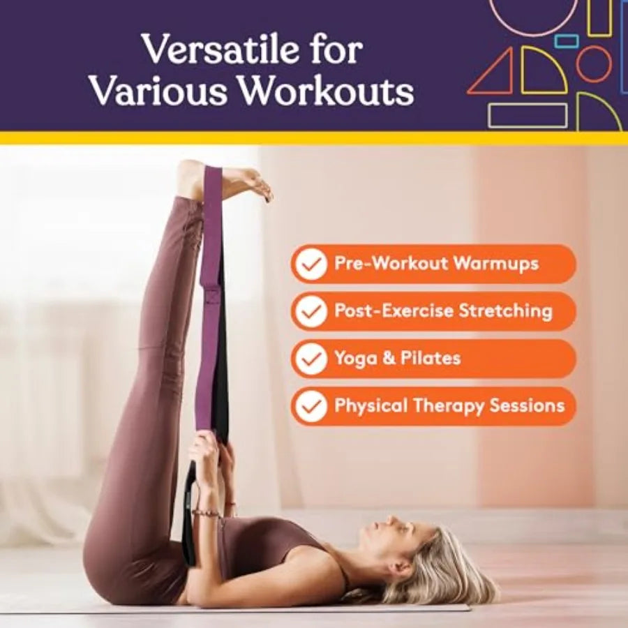 Yoga Stretching Strap for Flexibility Stability Fitness and Therapy