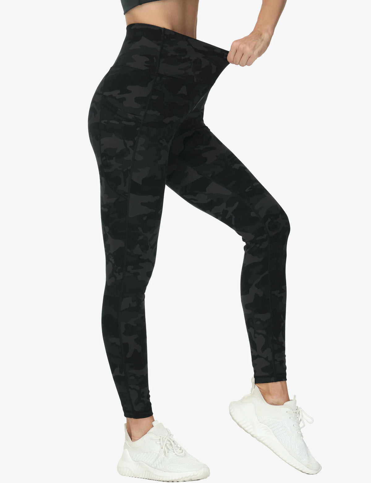 THE GYM PEOPLE Women's Cross Waist Tummy Control Yoga Leggings