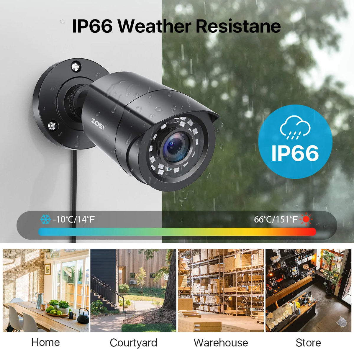 ZOSI 1080P TVI Indoor Outdoor Security Cameras for CCTV DVR