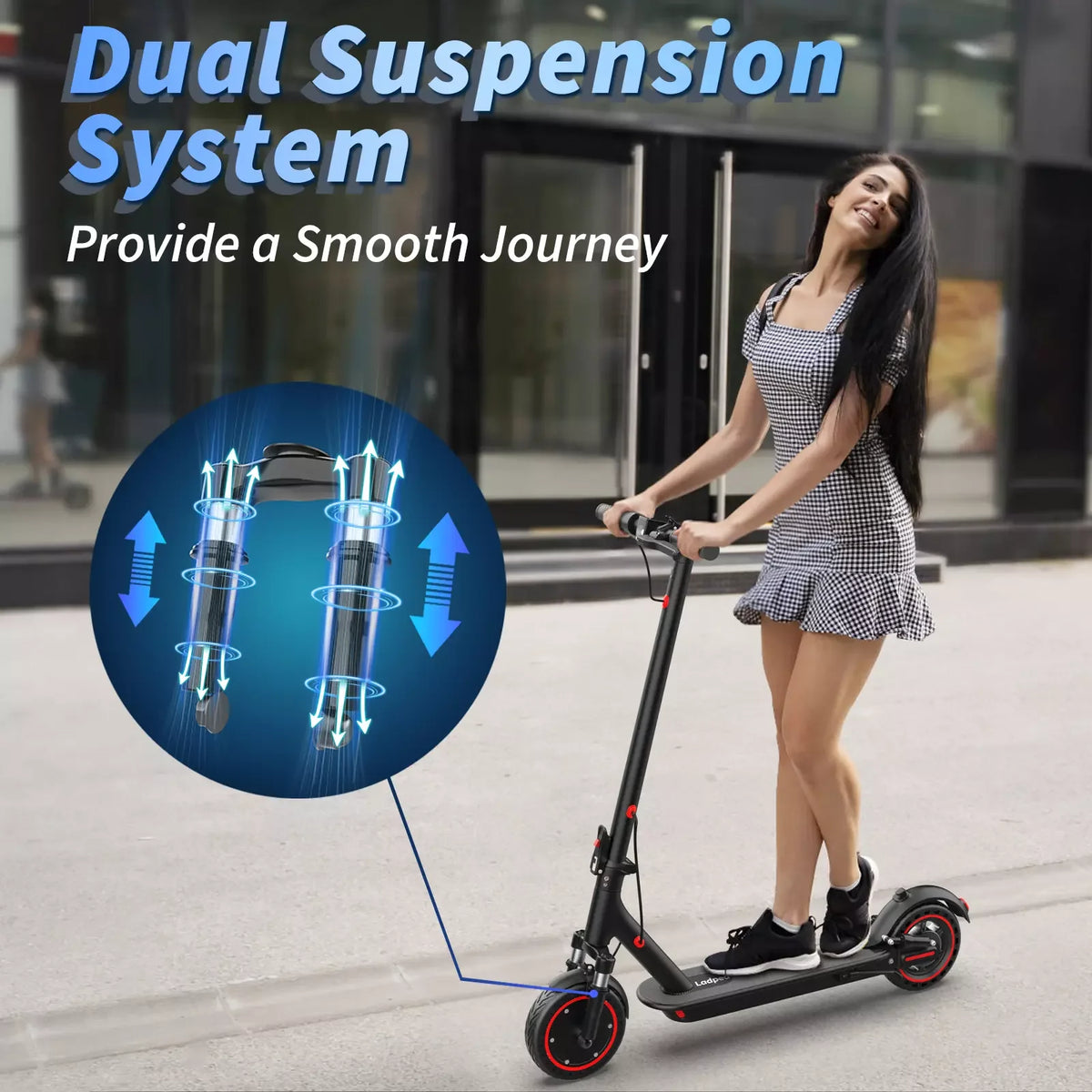 Ladped LP07 Smart Electric Scooter With Dual Suspension