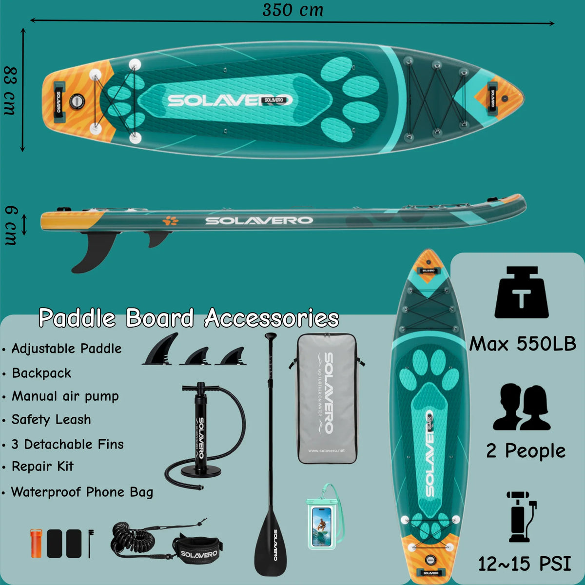 NEBMAAX Inflatable Stand Up Paddle Board With Premium Accessories