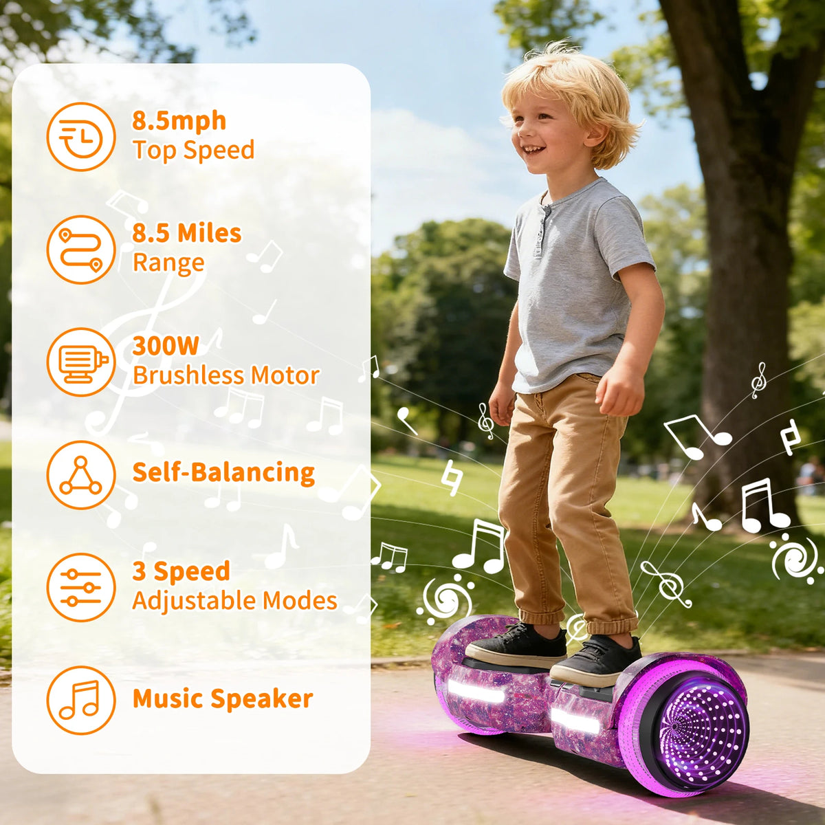 Commugo All Terrain Self Balancing Electric Scooter With Bluetooth Speaker