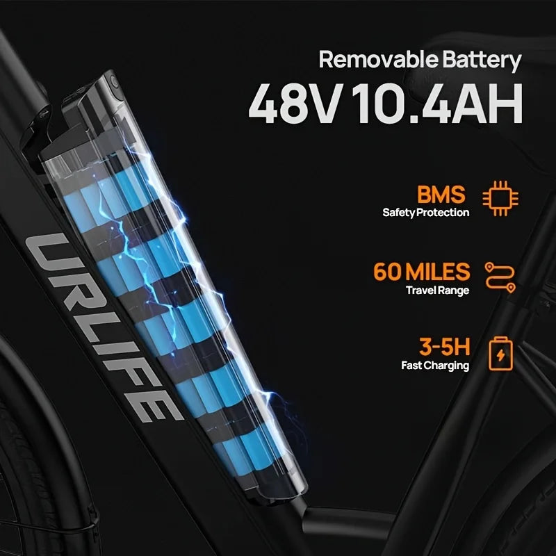 Urlife E26 350W Electric Commuter Bike Featuring 48V Battery