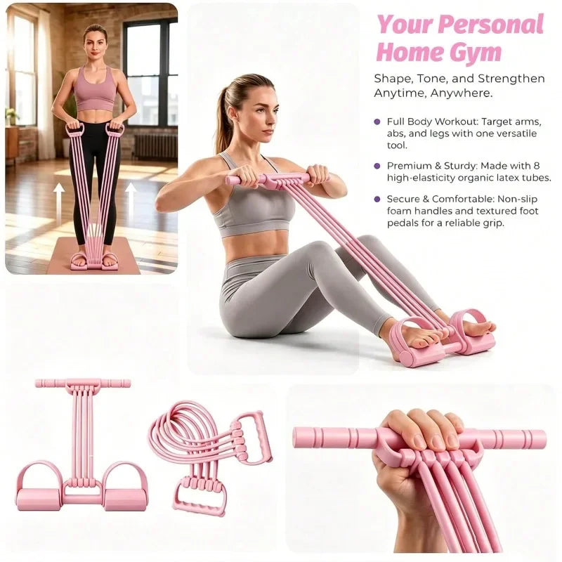 Full Body Pedal Resistance Bands for Pilates and Strength Training