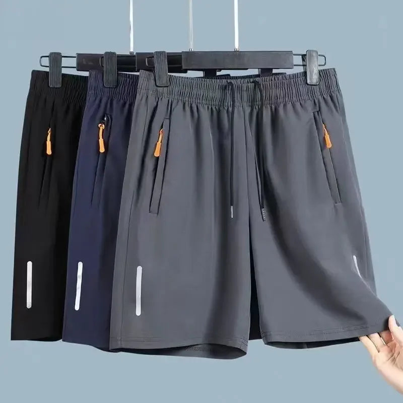 Ice Silk Quick Dry Athletic Shorts For Running Gym Fitness