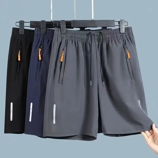 Ice Silk Quick Dry Athletic Shorts For Running Gym Fitness
