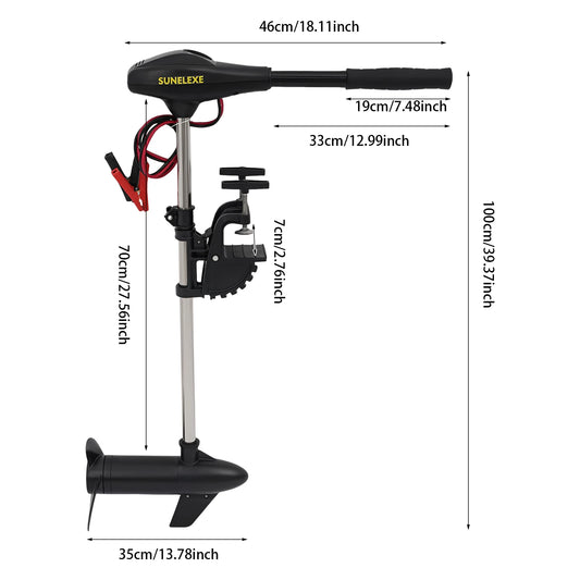 Electric Trolling Motor Featuring Pure Copper Construction For Boats