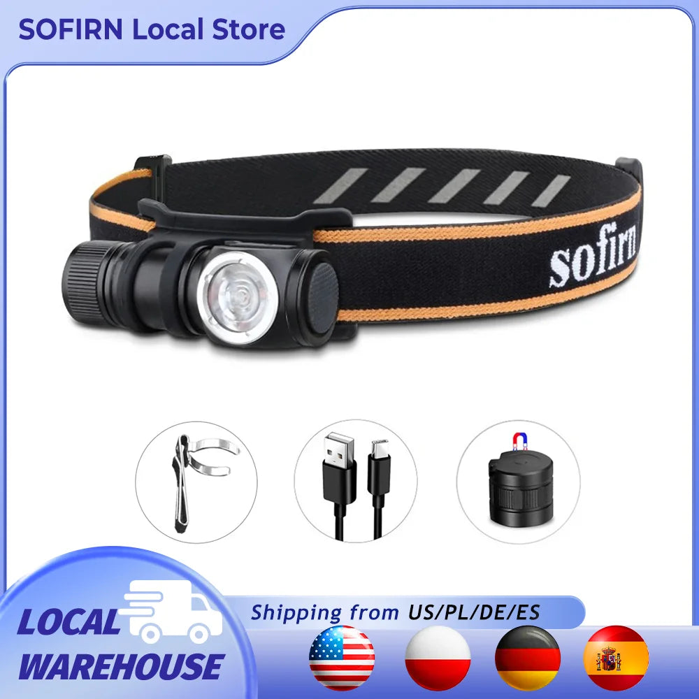 Sofirn HS10 Rechargeable LED Headlamp With Magnetic Tail