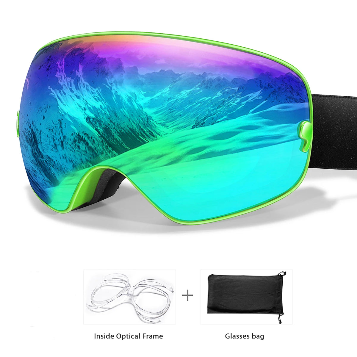 Unisex Professional UV400 Antifog Ski Goggles For Winter Sports