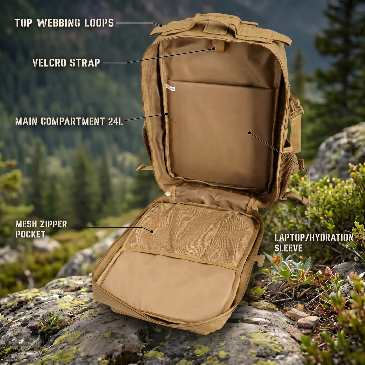 ReFire Gear Tactical Hunting Backpack With Modular Molle System Design