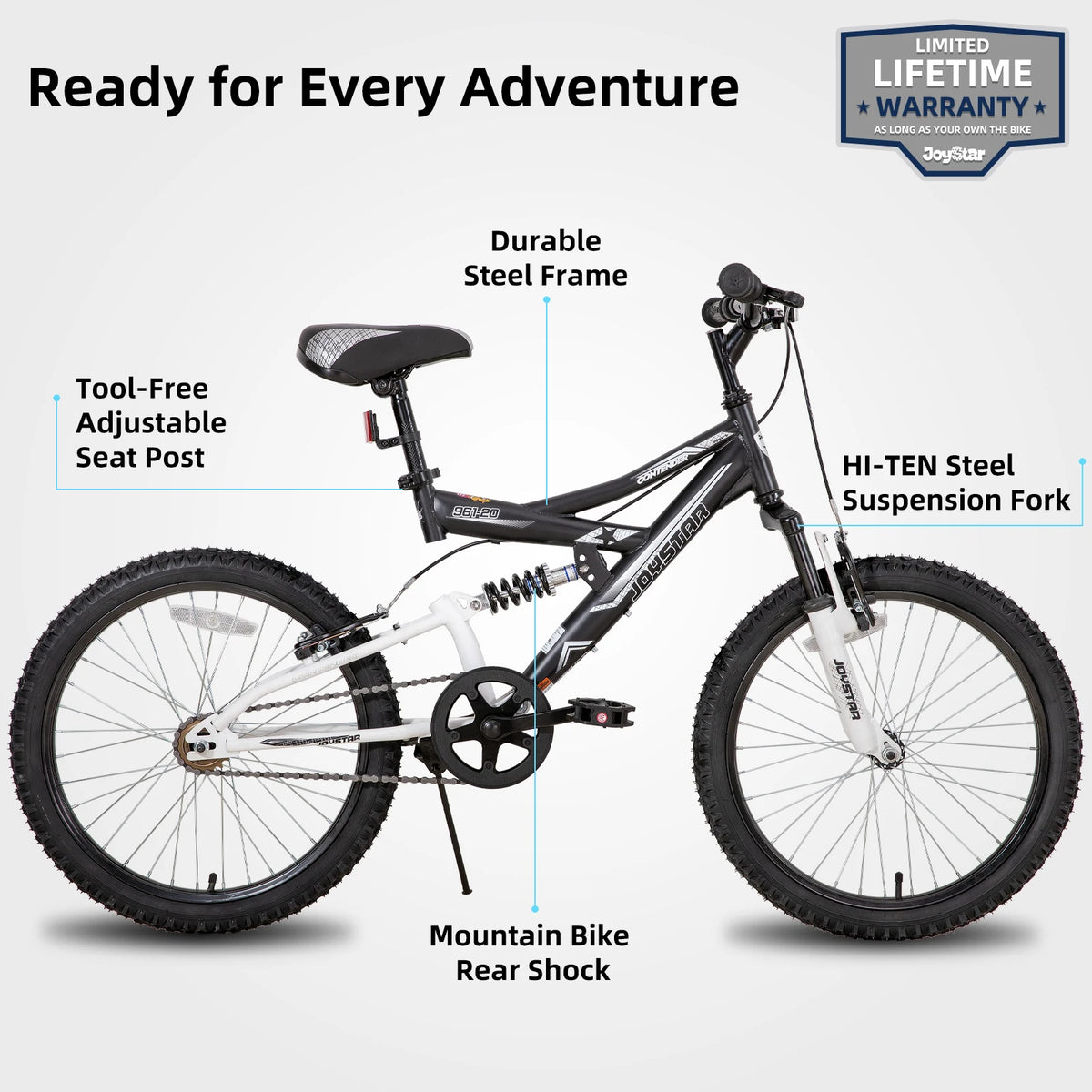 Joystar Dual Suspension Steel Frame Kids Mountain Bike