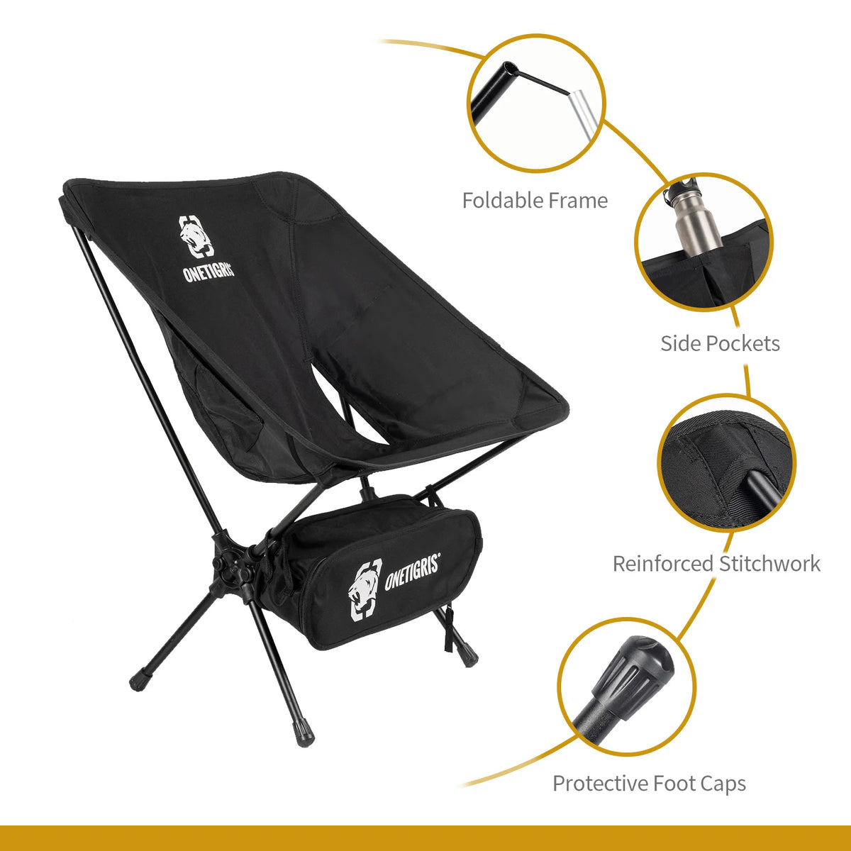 OneTigris Ultralight Folding Camping Chair Portable Outdoor