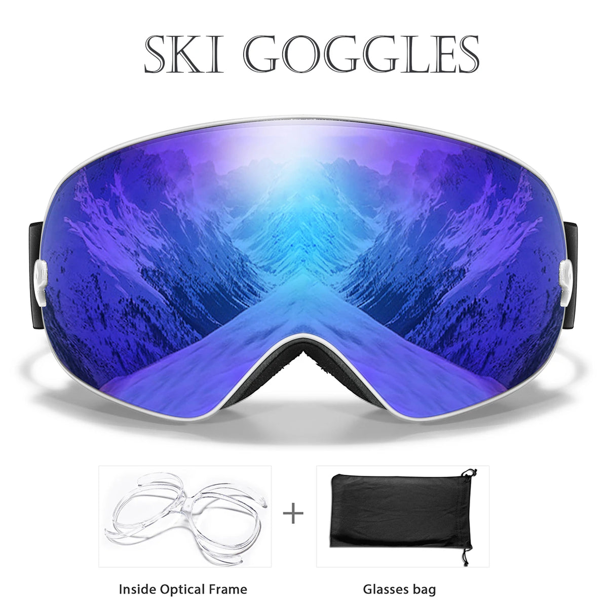 Unisex Professional UV400 Antifog Ski Goggles For Winter Sports