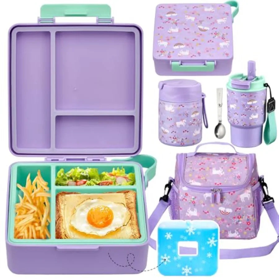 Stainless Steel Insulated Lunch Box Set With Carry Bag