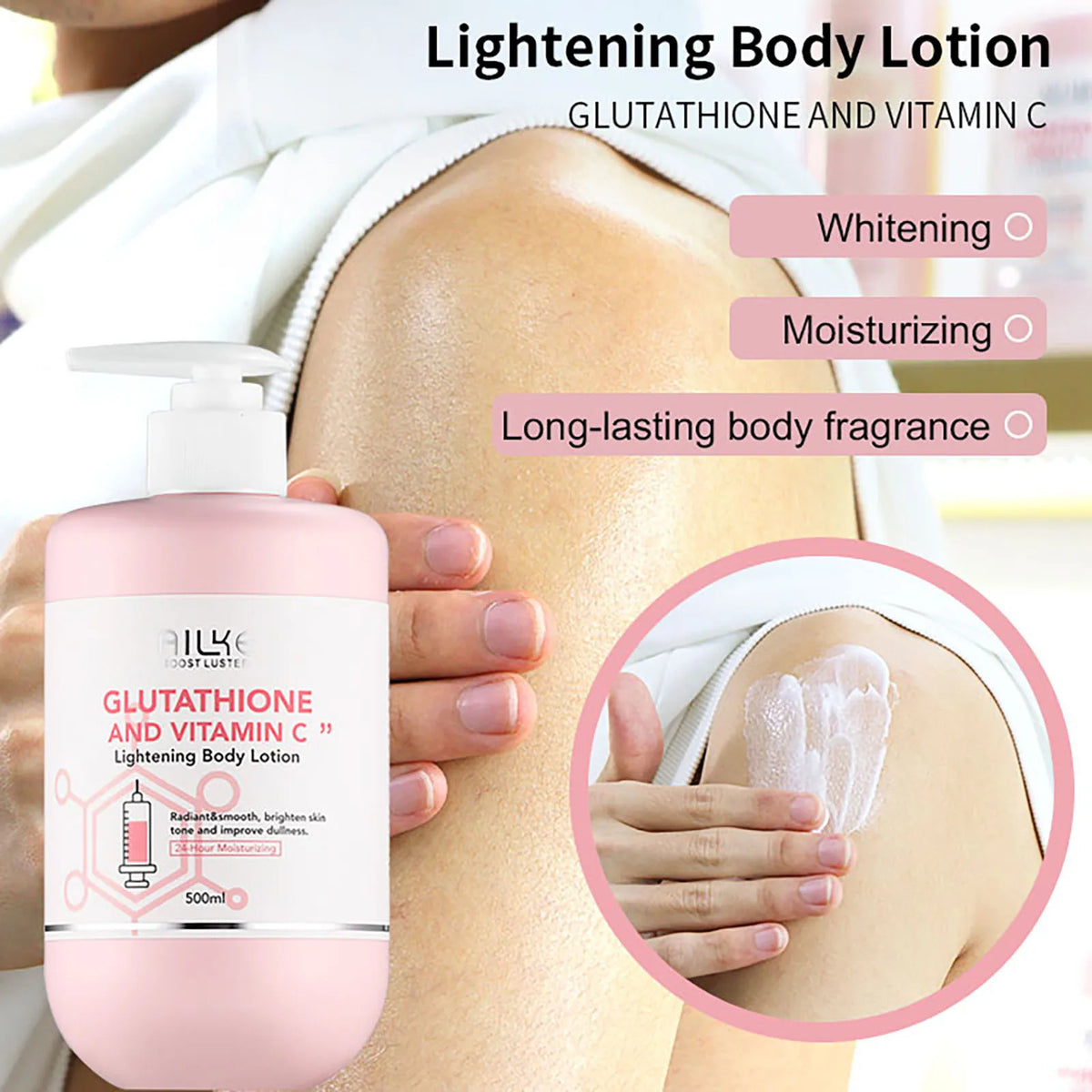 Ailke Vitamin C Glutathione Brightening Body Lotion For Clear Skin
