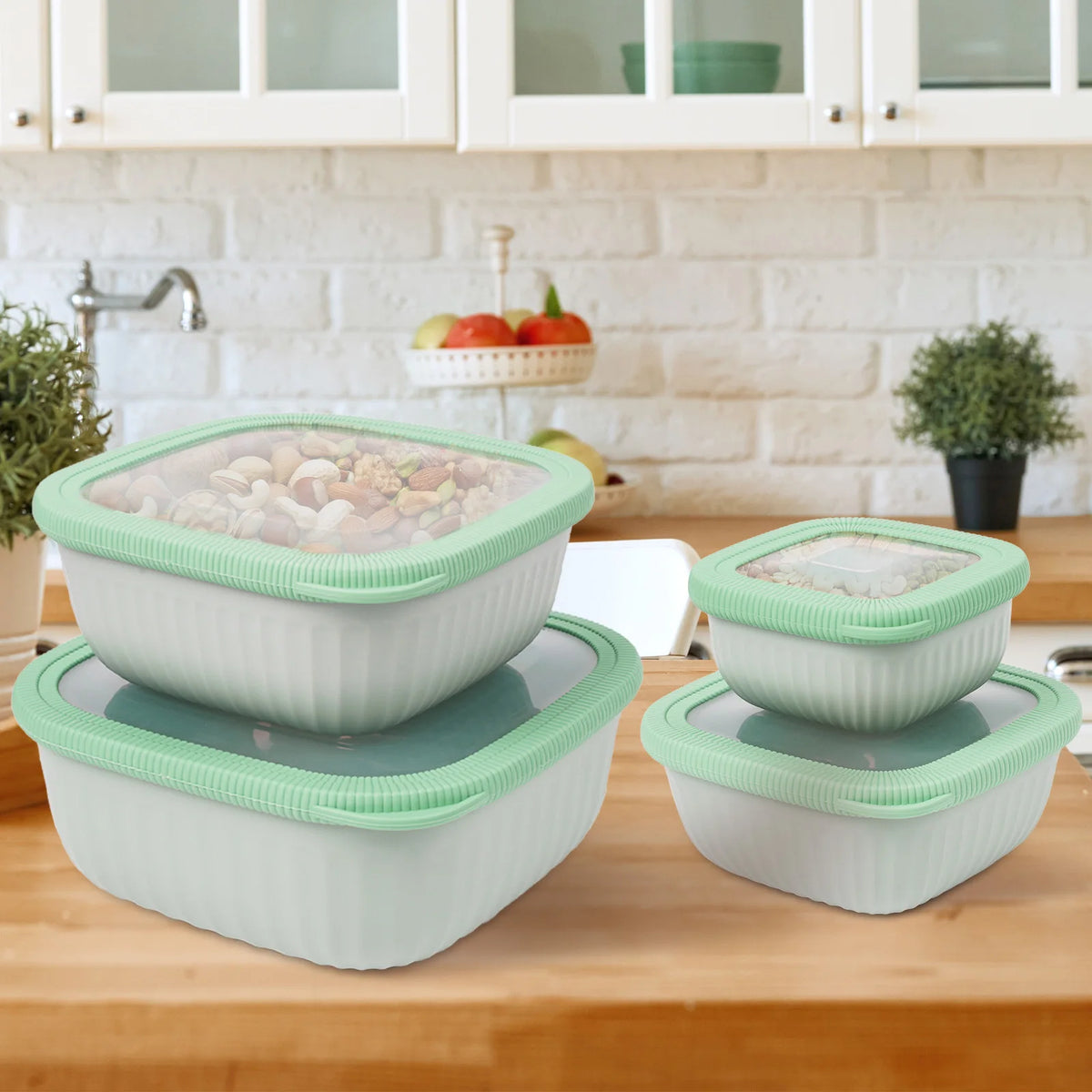HanSmart Airtight Food Storage Containers Leakproof Silicone Seal