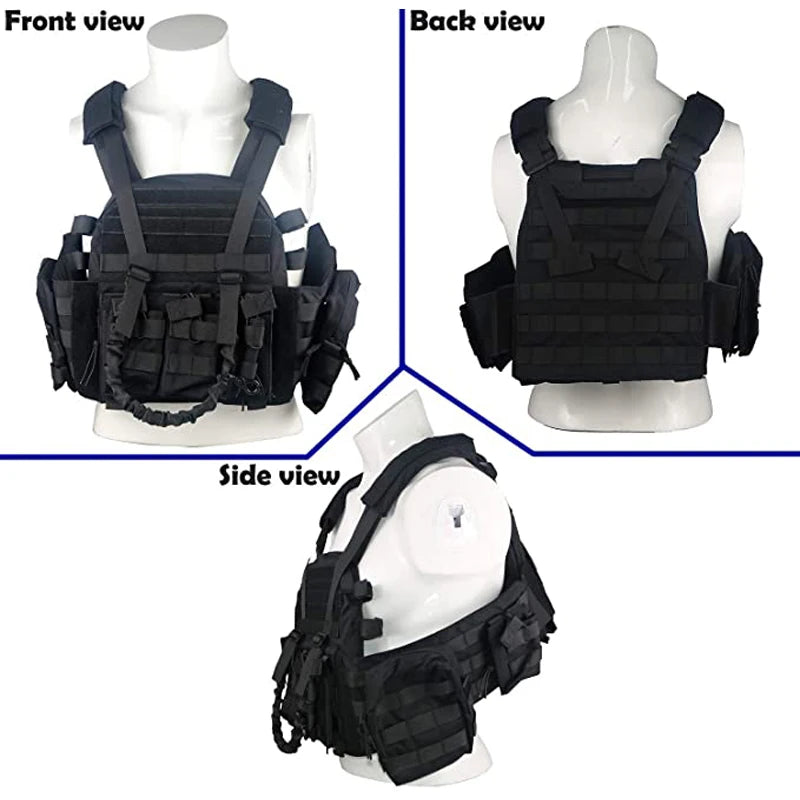 Lqarmy Adjustable Modular Plate Carrier Tactical Vest For Hunting