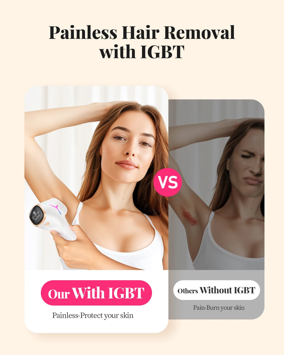 Totmizby Portable IPL Hair Removal Device For Face And Body