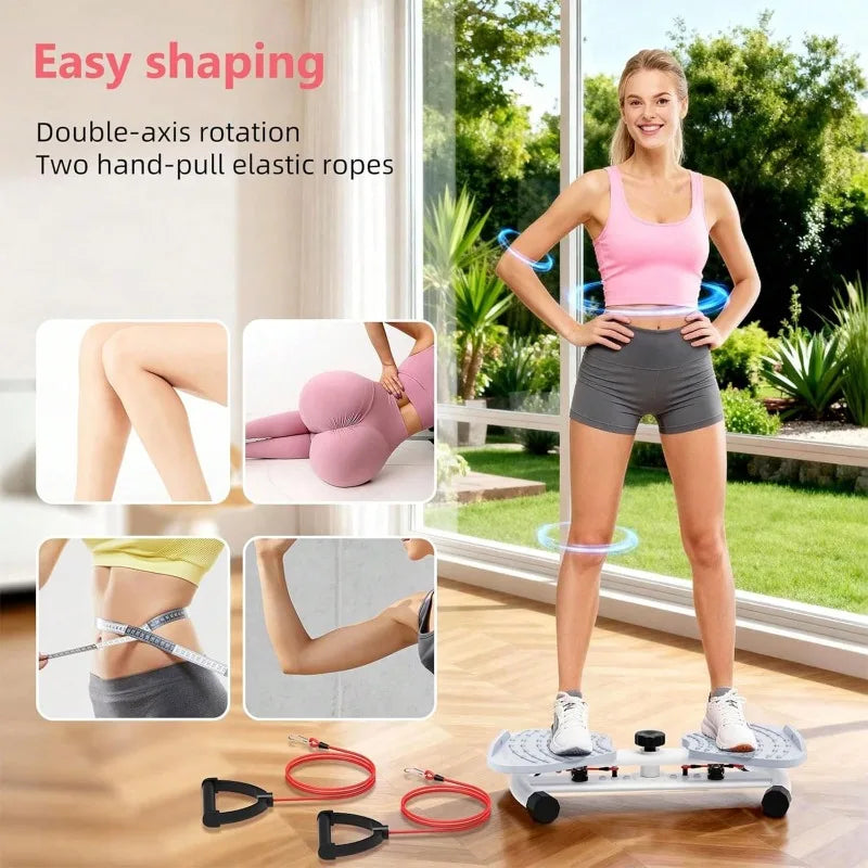 Twist Waist Disc With Resistance Bands For Home Fitness Training