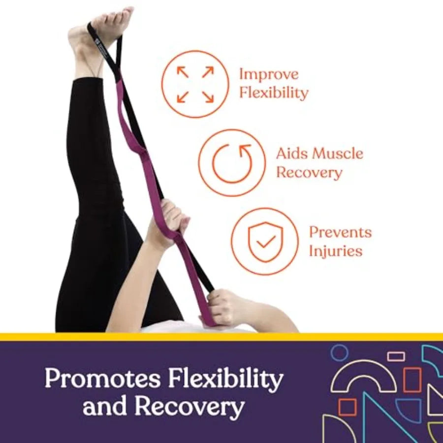 Yoga Stretching Strap for Flexibility Stability Fitness and Therapy