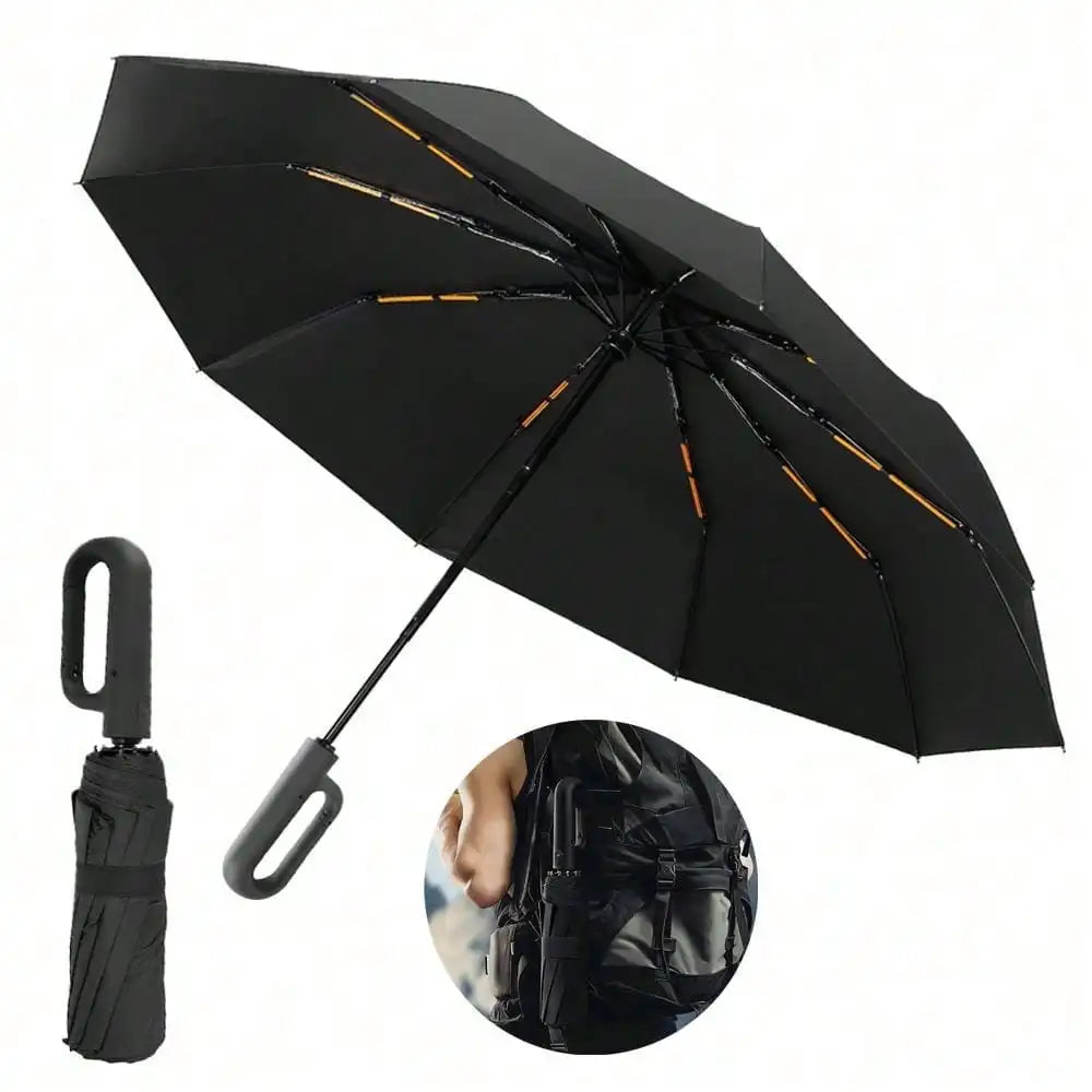 Wind Resistant Automatic Folding Umbrella With Sun Protective Fabric
