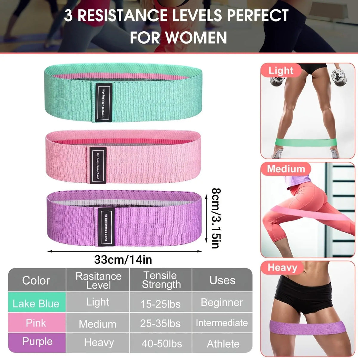 Resistance Bands For Legs And Glutes Home Workout Fitness Set