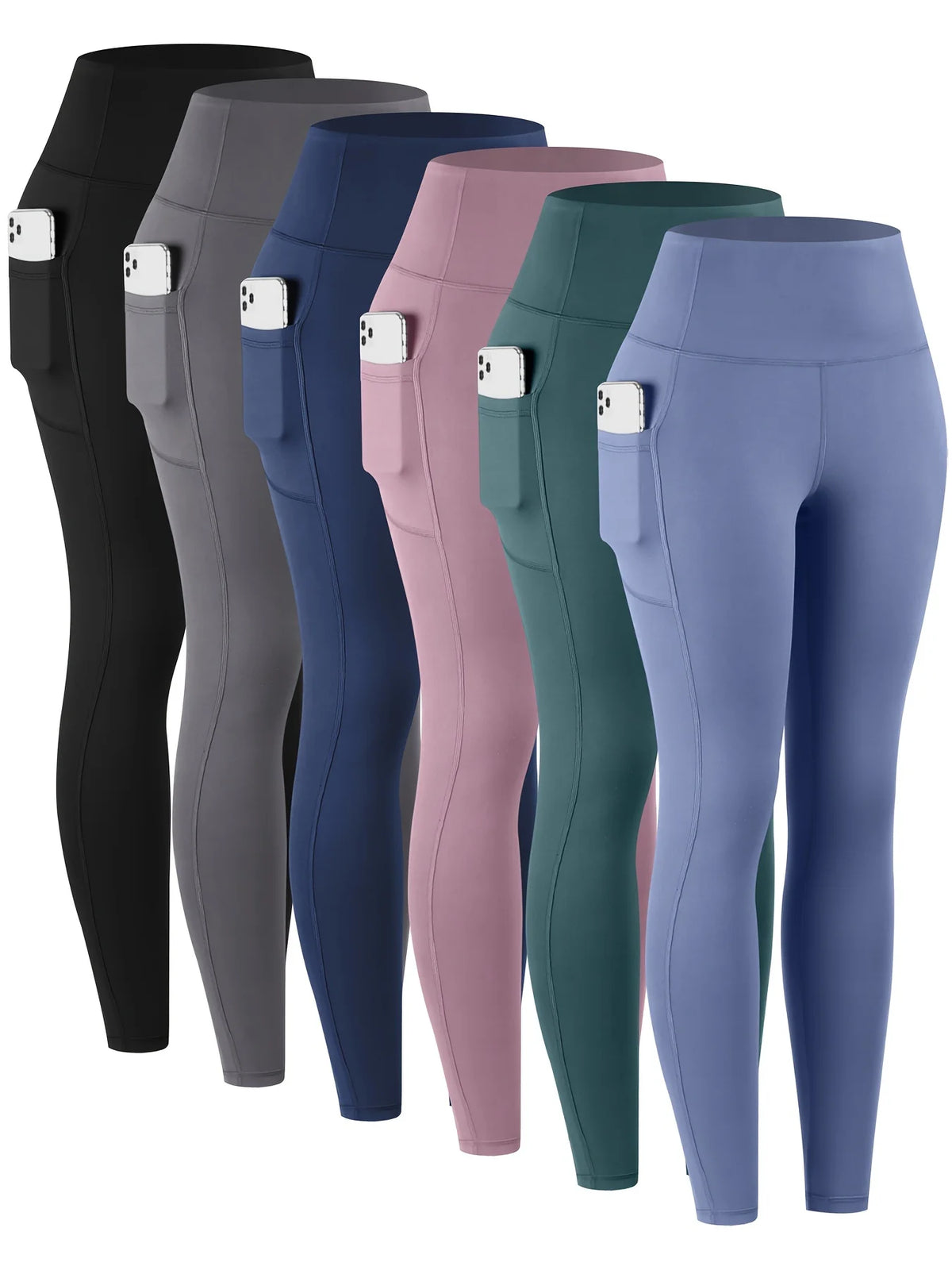 Women's High Waist Leggings With Pockets For Yoga And Fitness