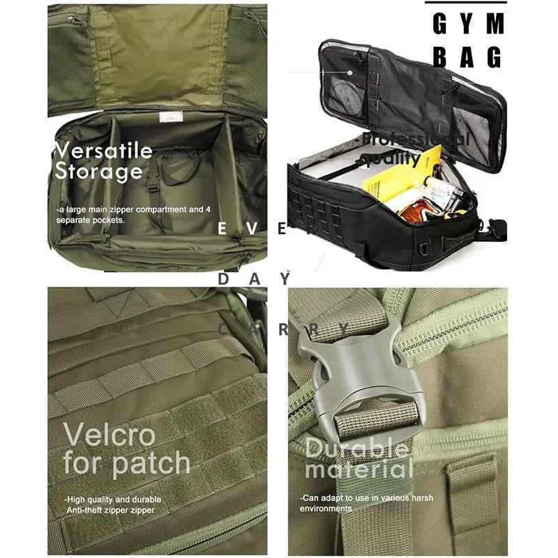LQARMY Versatile Travel Duffel Bag Waterproof Polyester Weekender