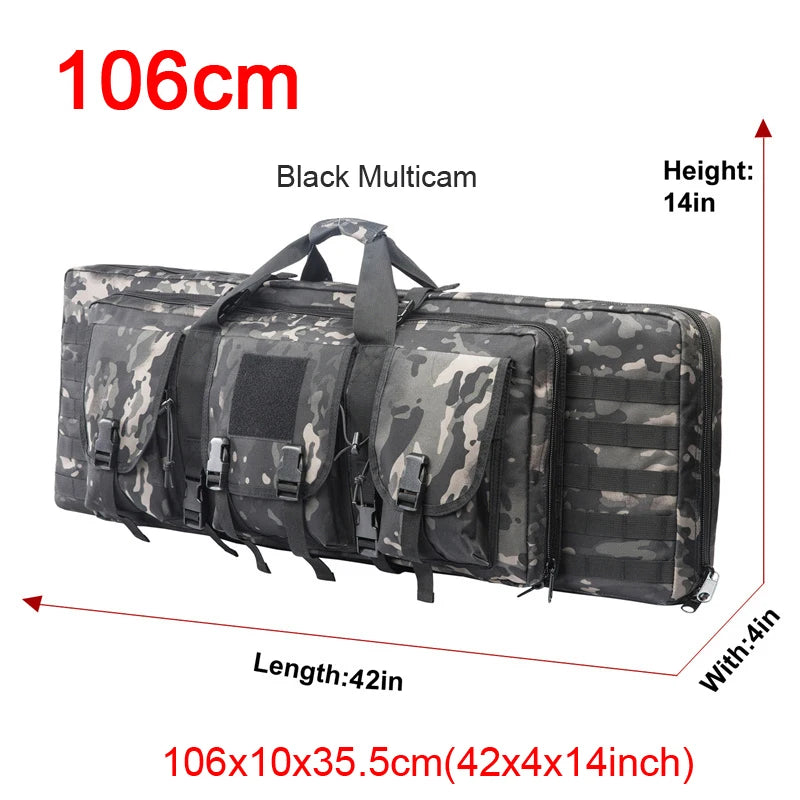 LQArmy Tactical Double Rifle Case Molle Hunting Airsoft Gun Backpack