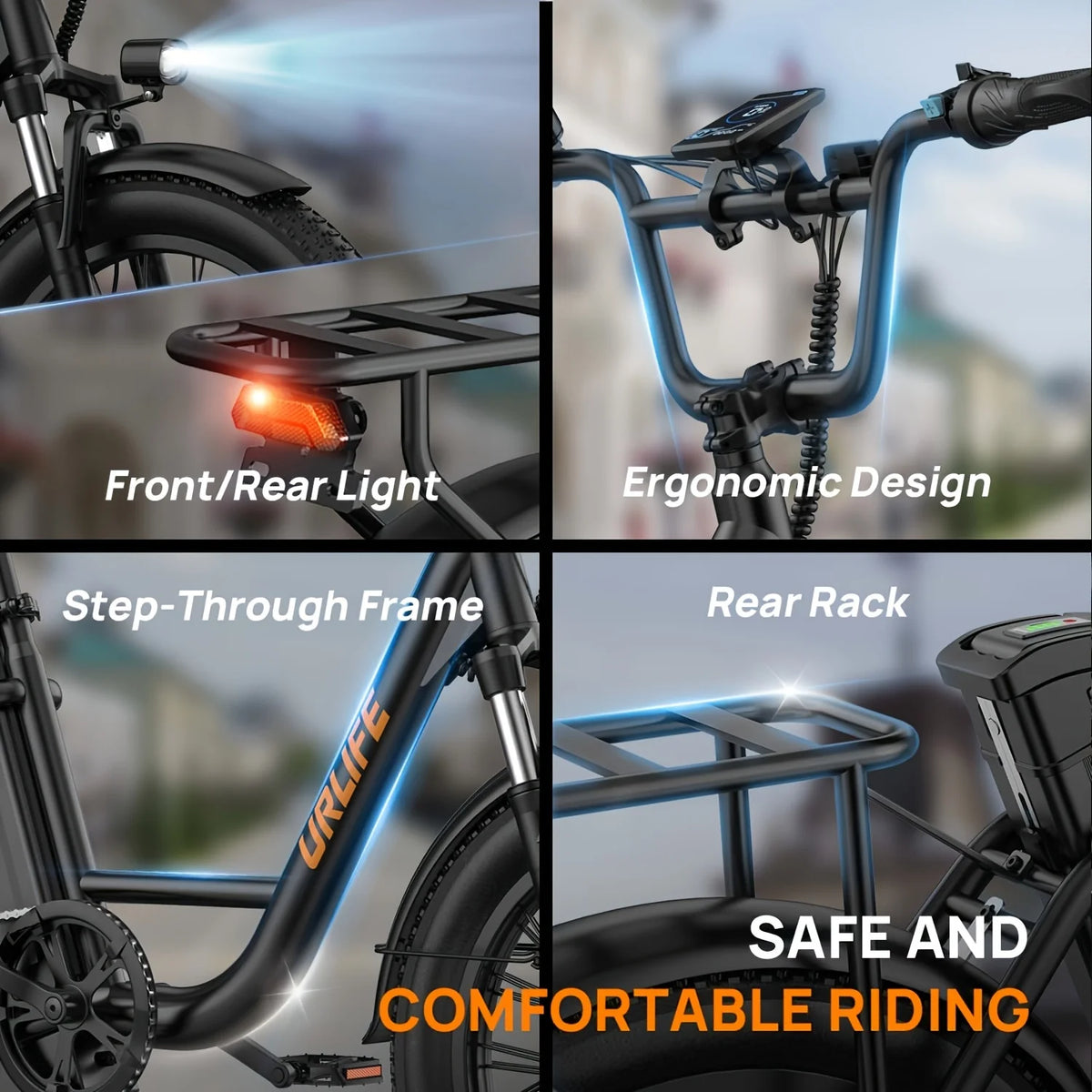 Urlife 1000W High Performance Electric Bicycle For City Commutes