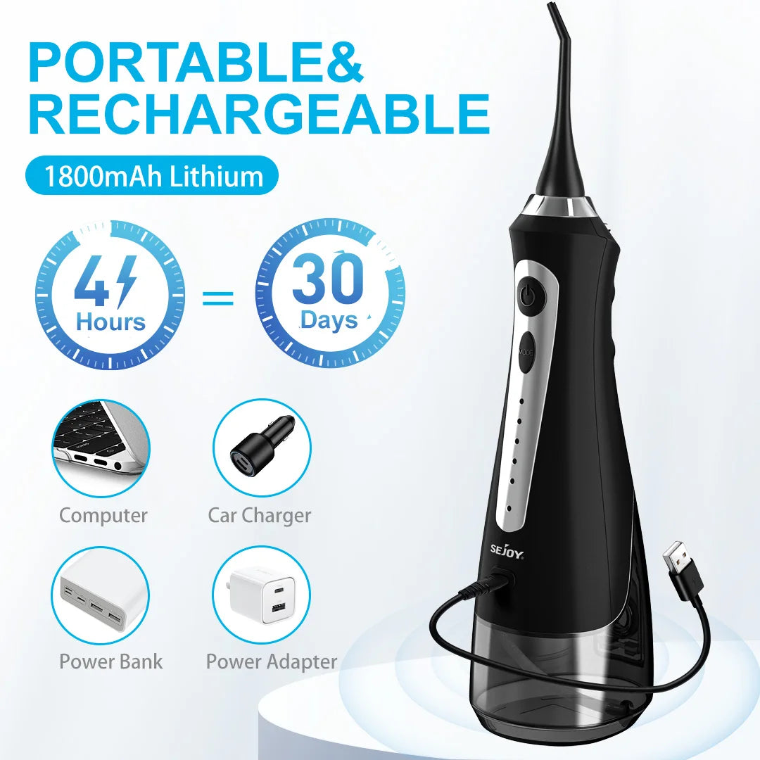 Sejoy Water Flosser Portable Oral Irrigator Teeth Cleaner