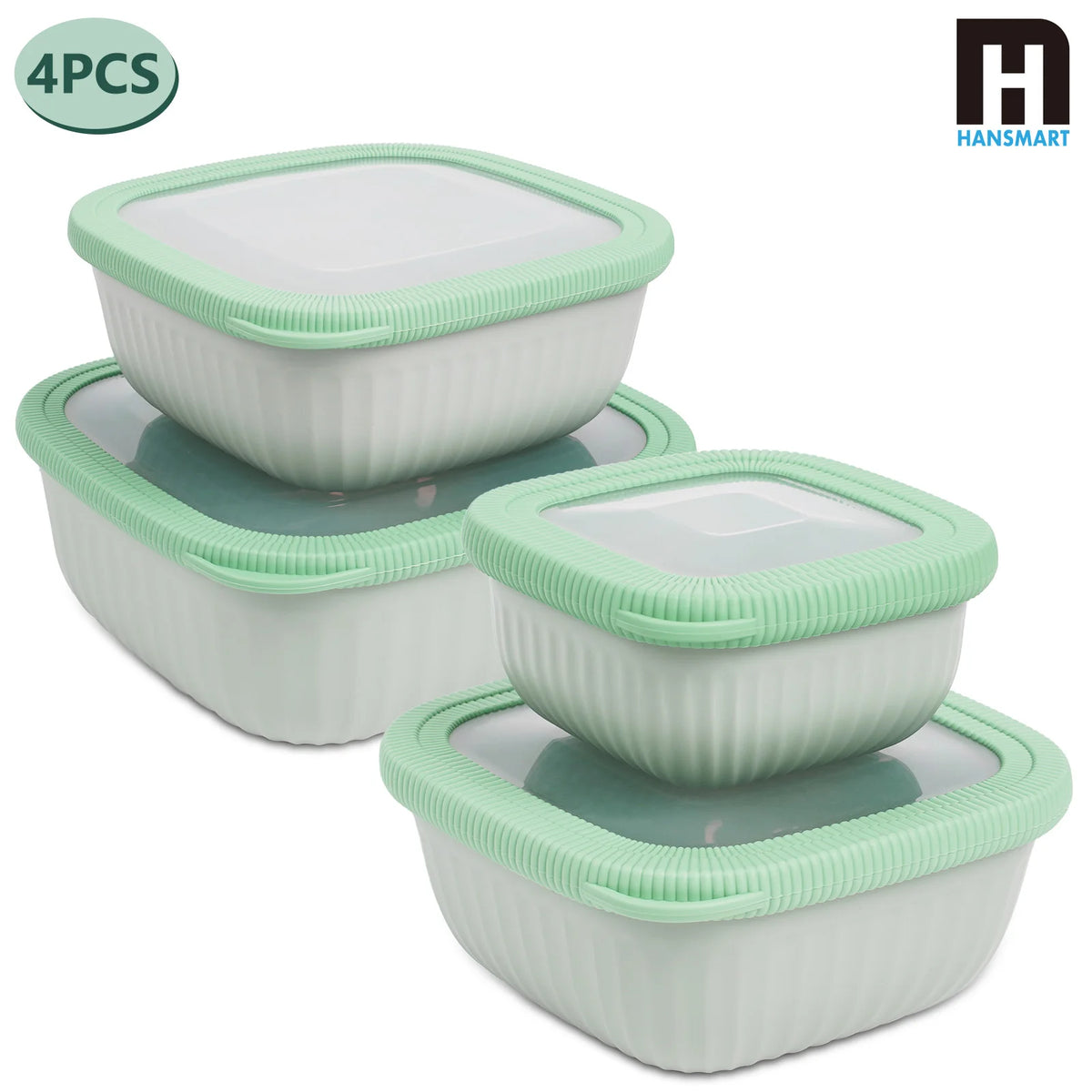 HanSmart Airtight Food Storage Containers Leakproof Silicone Seal