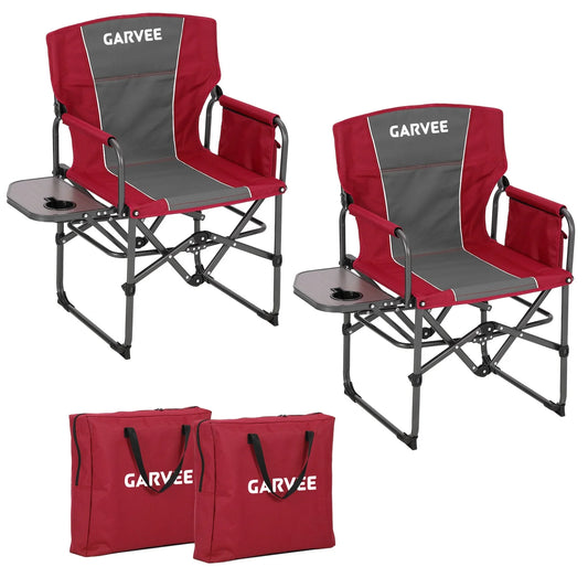 HiMISS Heavy Duty Folding Director Chair With Side Cup Holder
