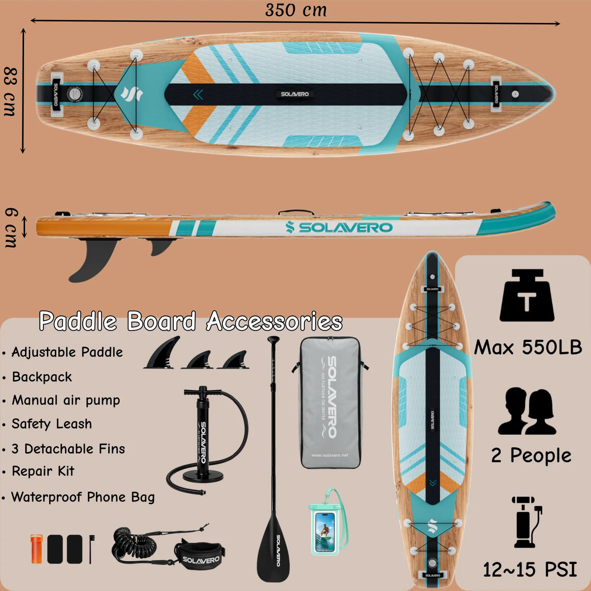 NEBMAAX Inflatable Stand Up Paddle Board With Premium Accessories