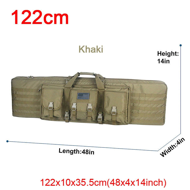 LQArmy Tactical Double Rifle Case Molle Hunting Airsoft Gun Backpack