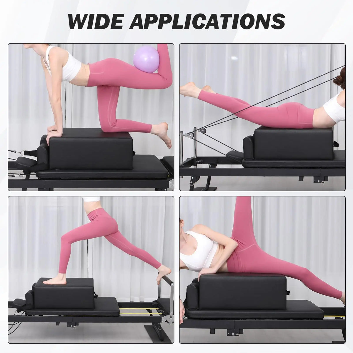HiMISS Portable Pilates Reformer Sitting Box For Home Yoga Fitness