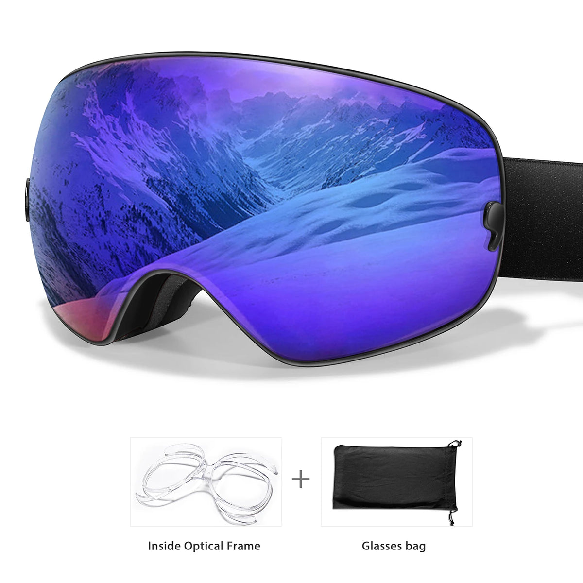 Unisex Professional UV400 Antifog Ski Goggles For Winter Sports